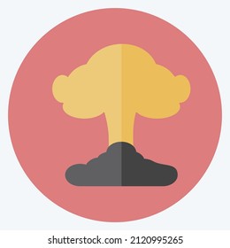 Blast Icon in trendy flat style isolated on soft blue background