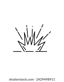 icono de explosión, vector icono de mejor línea.