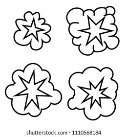 blast icon vector template