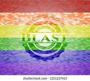 Blast lgbt colors emblem 