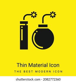 Blast minimal bright yellow material icon