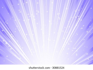 Blast of purple glitters