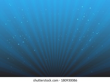 Blast of stars blue vector  background illustration - Blue burst of stars vector background web template illustration