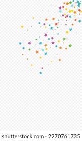 Blast Xmas Vector Transparent Background Space Template. Celebrate Festive Sky Border. Star Vector Transparent Background Texture. Rainbow Twinkle Confetti Design.