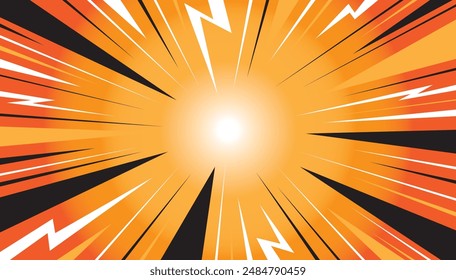 Blast Zap Excitement Explosion Abstract Background vector illustration.