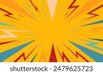 Blast zap lightning bolt explosion excitement abstract background, Posters, Banner Samples, Retro Colors from the 1970s 1900s, 70s, 80s, 90s. retro vintage 70s style stripes background poster lines.
