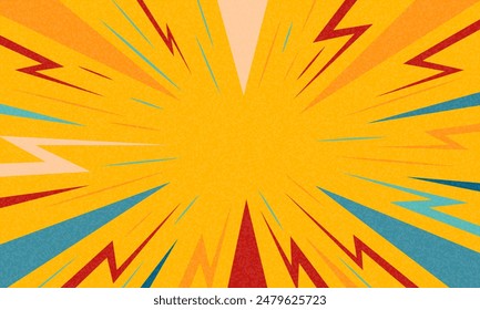 Blast zap lightning bolt explosion excitement abstract background, Posters, Banner Samples, Retro Colors from the 1970s 1900s, 70s, 80s, 90s. retro vintage 70s style stripes background poster lines.