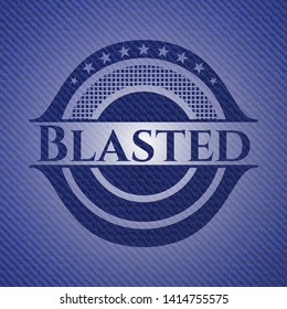 Blasted denim background. Vector Illustration. Detailed.
