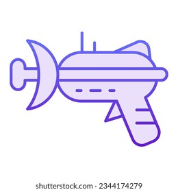 Blaster flat icon. Laser weapon violet icons in trendy flat style. Space gun gradient style design, designed for web and app. Eps 10