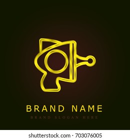 Blaster golden metallic logo