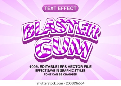 blaster gum 3d editable text effect