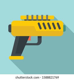 Blaster gun icon. Flat illustration of blaster gun vector icon for web design