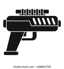 Blaster gun icon. Simple illustration of blaster gun vector icon for web design isolated on white background