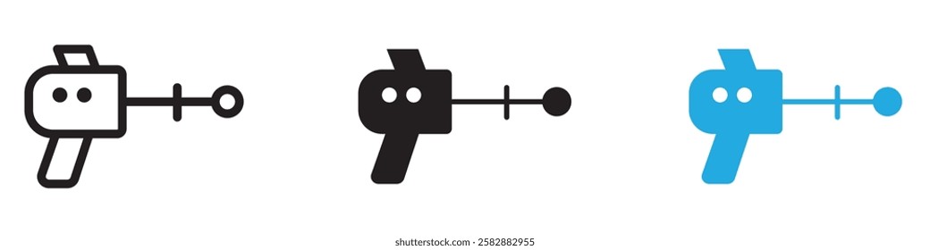 Blaster icon black white vector outline