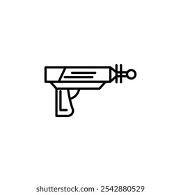 Icono de Blaster. Iconos rellenos y de trazo de línea