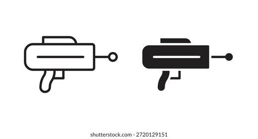 Ilustração de ícone de Blaster, vetor de linha fina, sinal de design da Web,