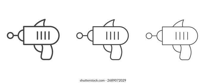 Icono de Blaster en estilo de arte de línea para la colección de diseño