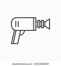 Blaster-Symbol. Linienstil-Vektorsymbol.