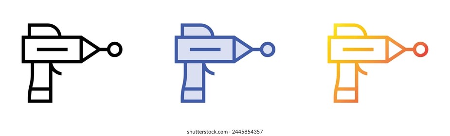 blaster icon. Linear, Blue Fill and Gradient Style Design Isolated On White Background