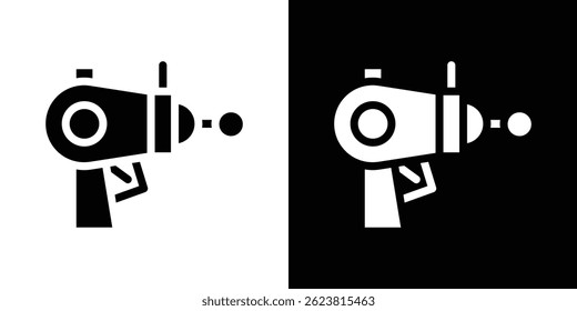 Icono de Blaster para diseño de interfaz de usuario de App móvil de Web de logotipo.