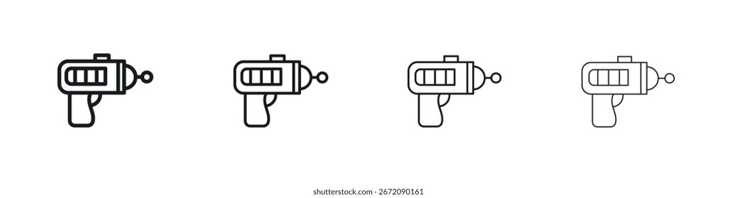 Blaster icon. minimal strokes lines for web designs