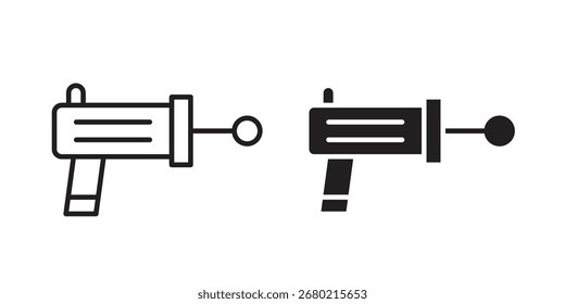 Ícone Blaster em fundo branco. ícone definido em contorno preto e preenchimento