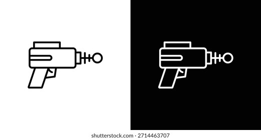 Contorno do ícone Blaster. Pictograma isolado de vetor para web
