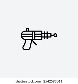 Icono de Blaster en la línea de trazo.