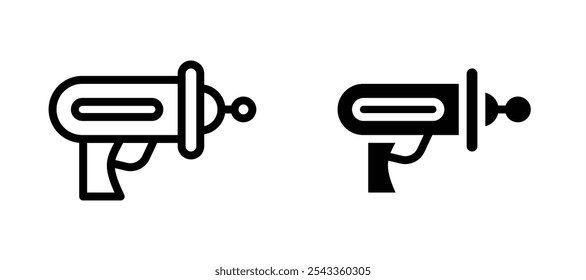 Coleção de símbolos de ícone Blaster sobre fundo branco.