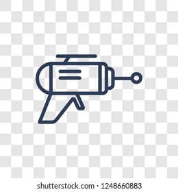 Blaster icon. Trendy linear Blaster logo concept on transparent background from Science collection