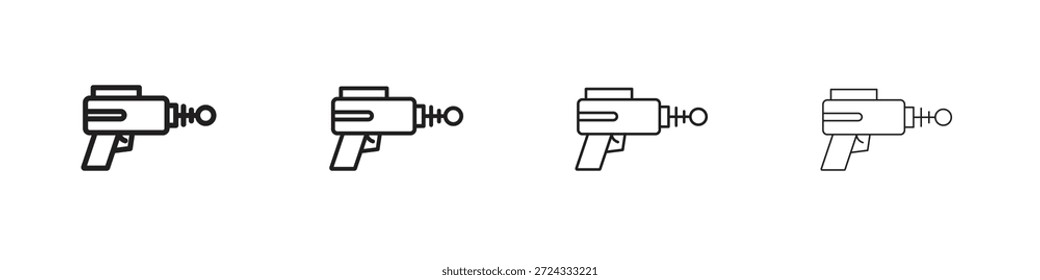 Blaster-Symbole, Satz von linearen Symbolen. Schwarze lineare Palmensymbole