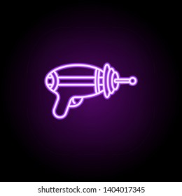 blaster neon icon. Elements of Cartooning space set. Simple icon for websites, web design, mobile app, info graphics