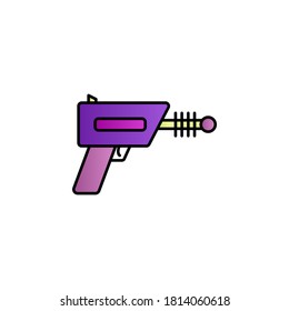Blaster, escopeta, icono de vector de gradiente de color de espacio