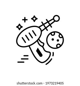 Blaster vector outline icon. space symbol eps 10 file