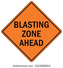 Blasting area sign and labels
