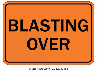 Blasting area sign and labels