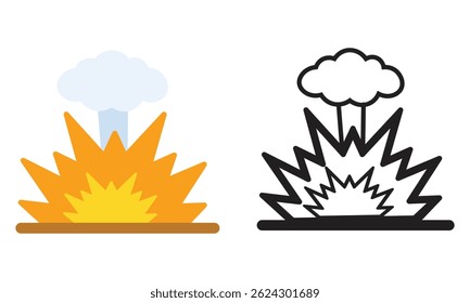 Blasting fire icon illustration eps