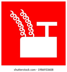 Signo de símbolo de punto de explosión, Ilustración de vectores, aislamiento en la etiqueta de fondo blanco .EPS10