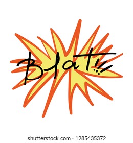 Blat. Modern ink calligraphy. Russian hand draw lettering for prints and tags. Vector illustration