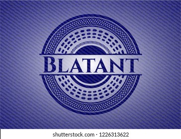 Blatant emblem with denim texture