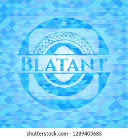 Blatant light blue mosaic emblem