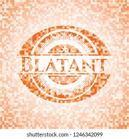 Blatant orange mosaic emblem