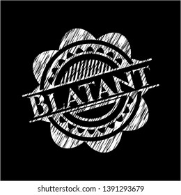 Blatant written on a chalkboard. Vector Illustration. Detailed.