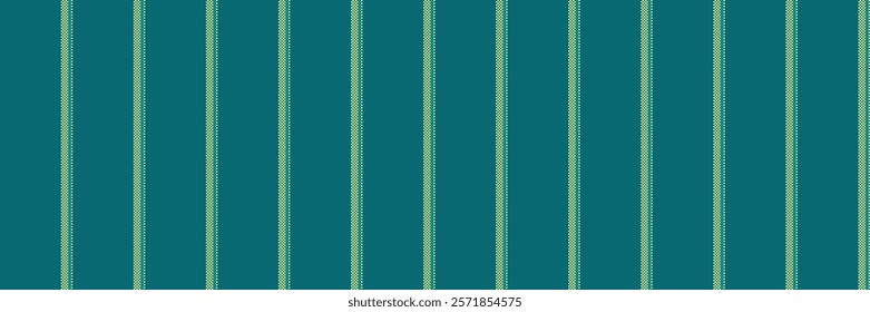 Blatform seamless pattern background, dividing vertical vector lines. Mintage textile stripe texture fabric in cyan and lime colors palette.