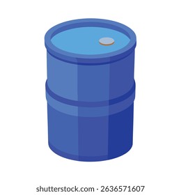 Blaue barrel vector and white background
