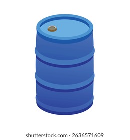 Blaue barrel vector and white background
