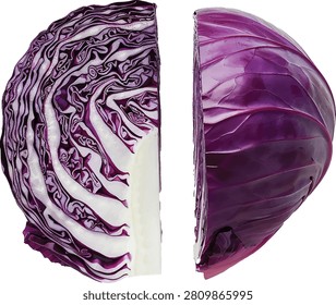 Blaukraut  red cabbage (purple-leaved varieties on white