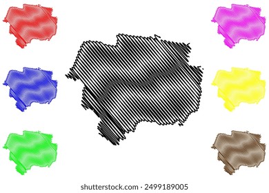 Blayney Shire (Commonwealth of Australia, New South Wales, NSW) map vector illustration, scribble sketch Blayney map