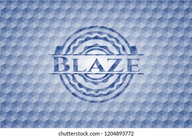 Blaze blue hexagon emblem.