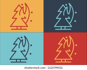 Blaze Disaster Logo Template, Simple Flat Icon of blaze,flame,burn